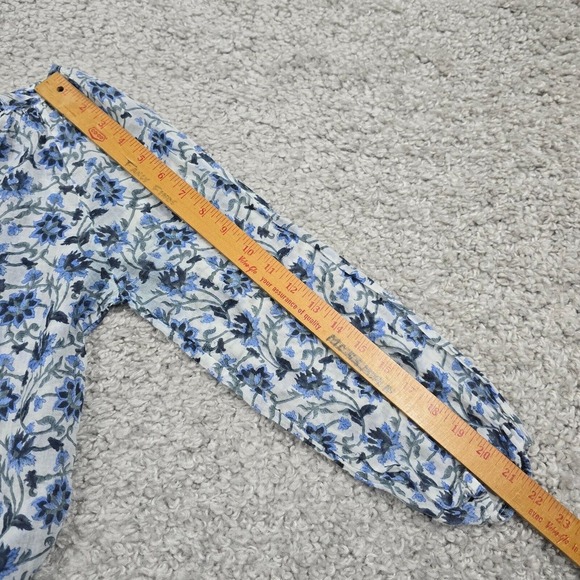 Roller Rabbit Womens Floral V Neck Long Sleeve Top Size Small Boho Bloomcore - Picture 9 of 10